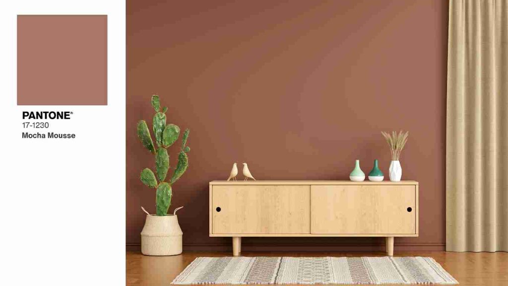 Decoração em mocha mousse